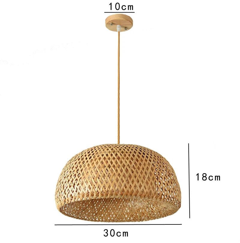 Luminárias suspensas de bambu Meu Lar