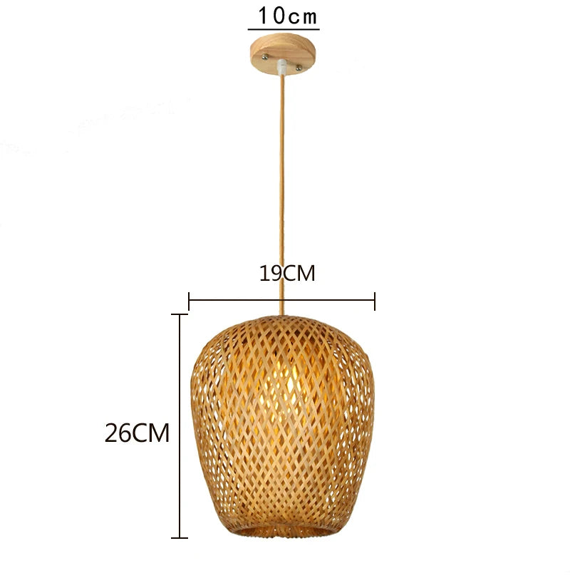 Luminárias suspensas de bambu Meu Lar